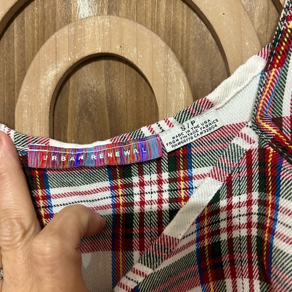 Urban Outfitters/Renewal Plaid dress Christmas Casual Sustainable - Picture 5 of 6